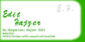 edit hajzer business card